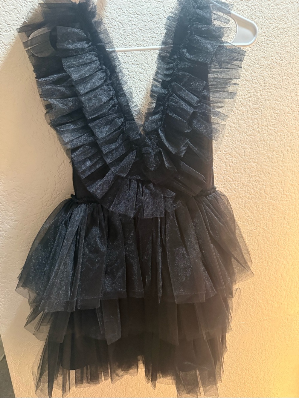 Steve Madden Black Ruffled Tulle Party Dress